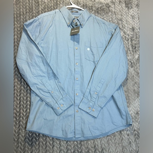 Eddie Bauer Other - New Men’s Eddie Bauer Shirt Size Large Y2K Outdoors Blue Denim Cowboy  Preppy